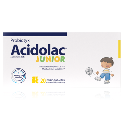 Acidolac® Junior o smaku białej czekolady