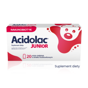 IMMUNOBIOTYK Acidolac® Junior o&nbsp;smaku truskawkowym
